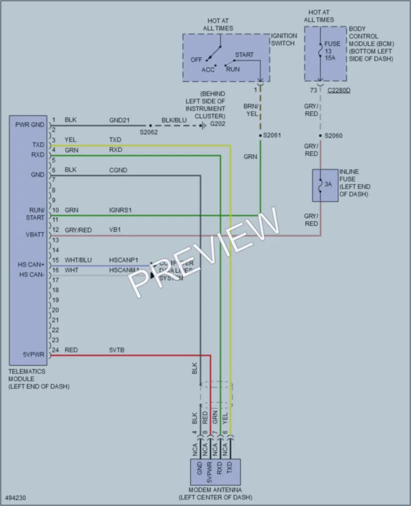 2016 Ford 250Transit Navigation wiring diagram preview