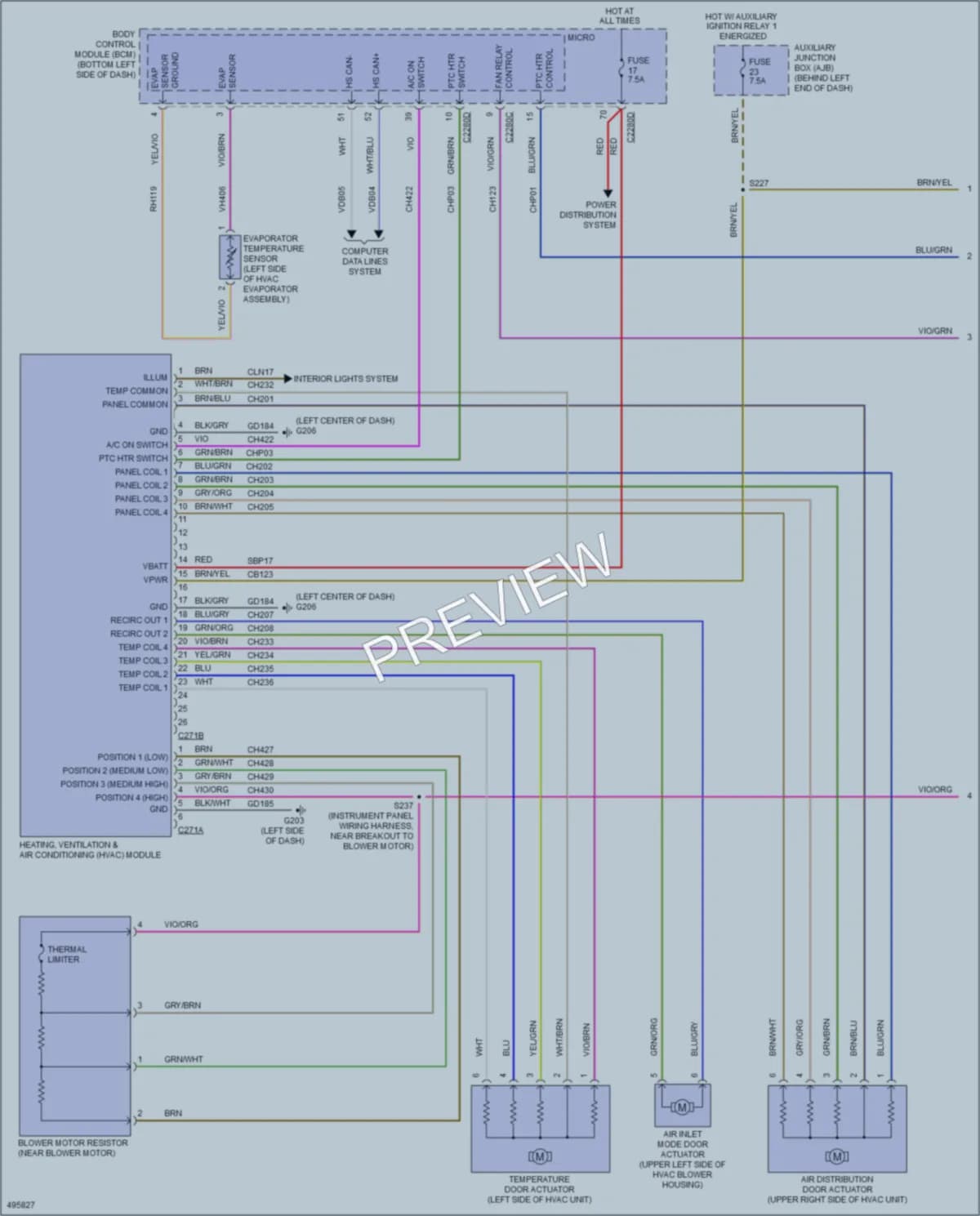 2016 Ford 350Transit Air Conditioning wiring diagram preview