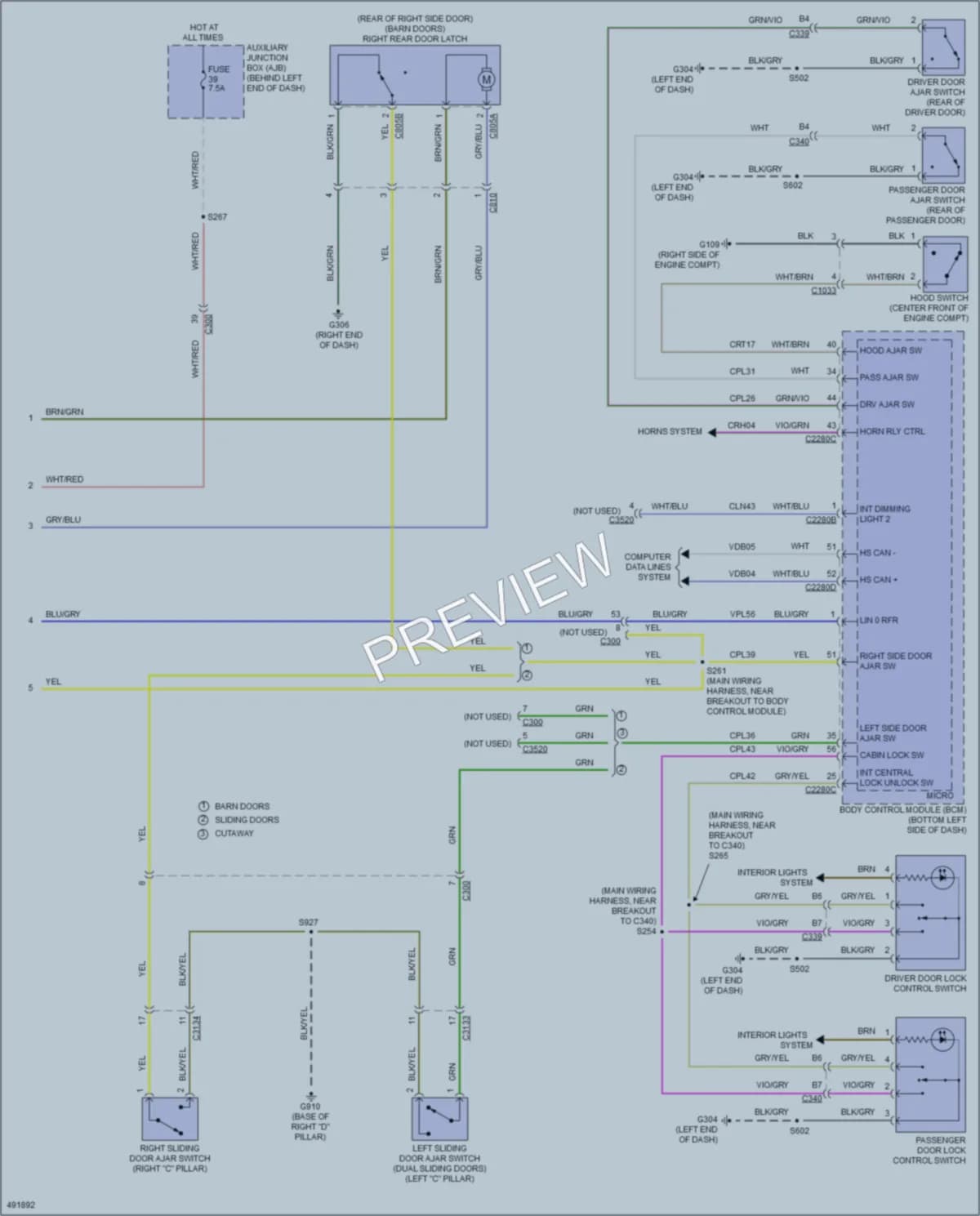 2016 Ford 350Transit Anti Theft wiring diagram preview