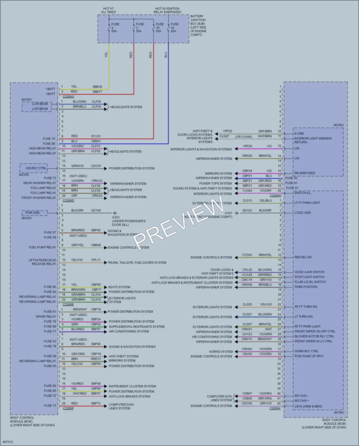 2016 Ford CMaxEnergi Body Control Modules wiring diagram preview