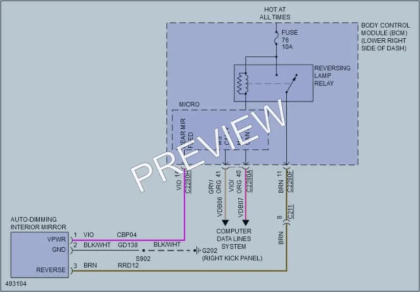 2016 Ford CMaxEnergi Power Mirrors wiring diagram preview