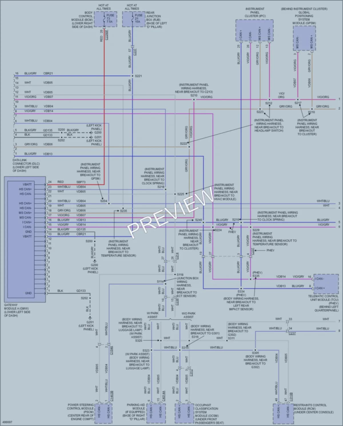 2016 Ford CMaxHybrid Computer Data Lines wiring diagram preview