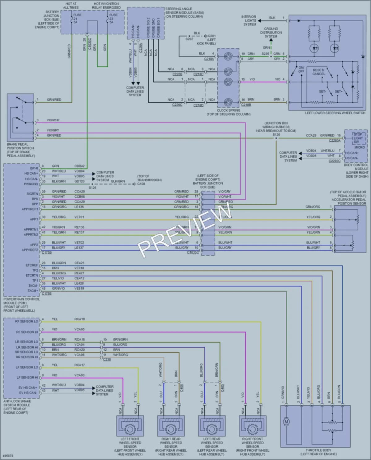 2016 Ford CMaxHybrid Cruise Control wiring diagram preview