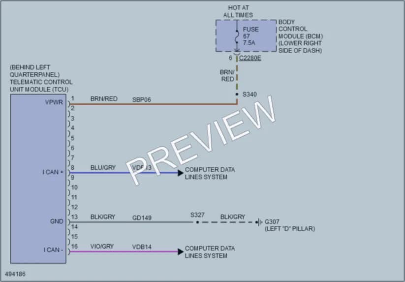 2016 Ford CMaxHybrid Navigation wiring diagram preview