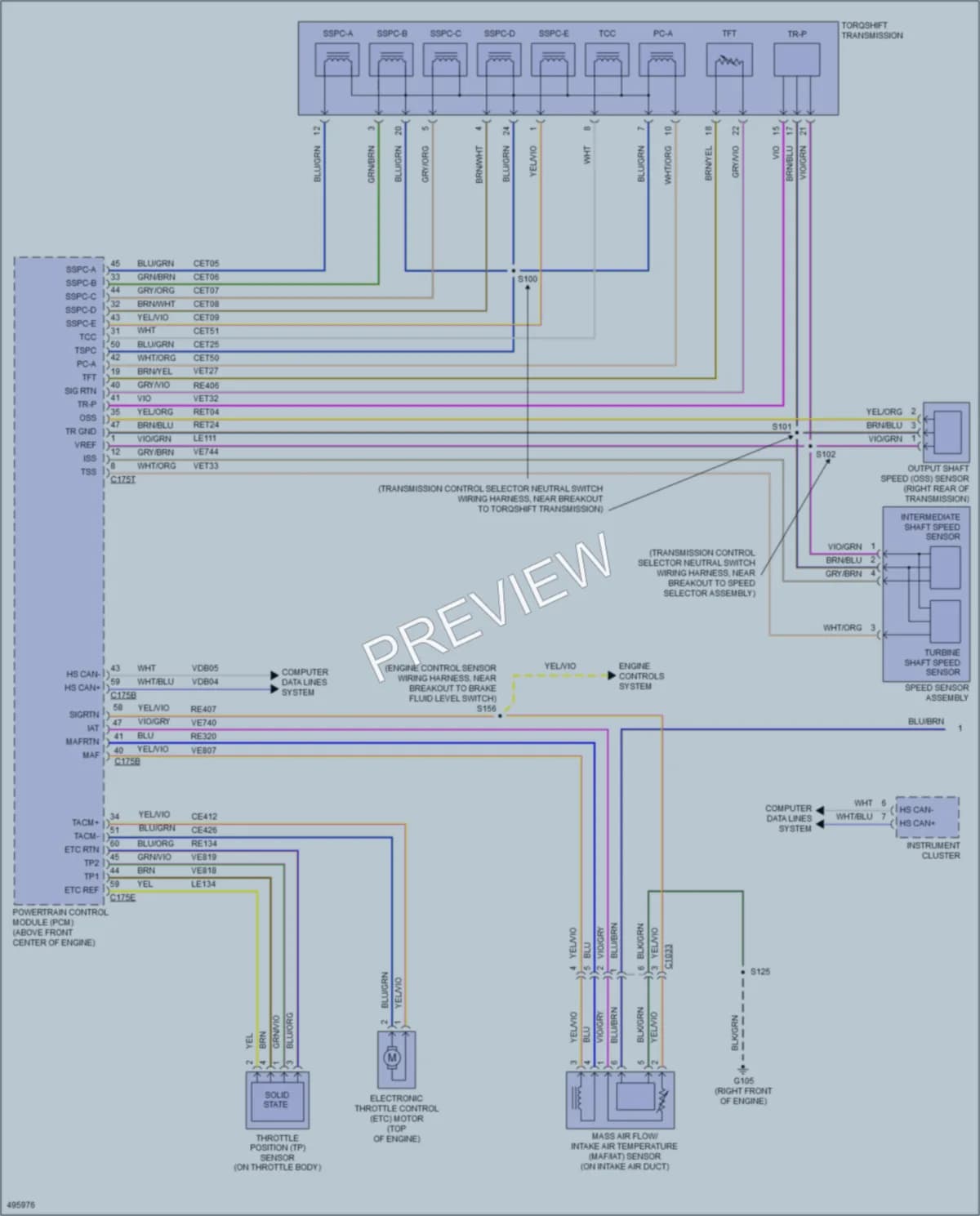 2016 Ford E350Econoline Transmission wiring diagram preview