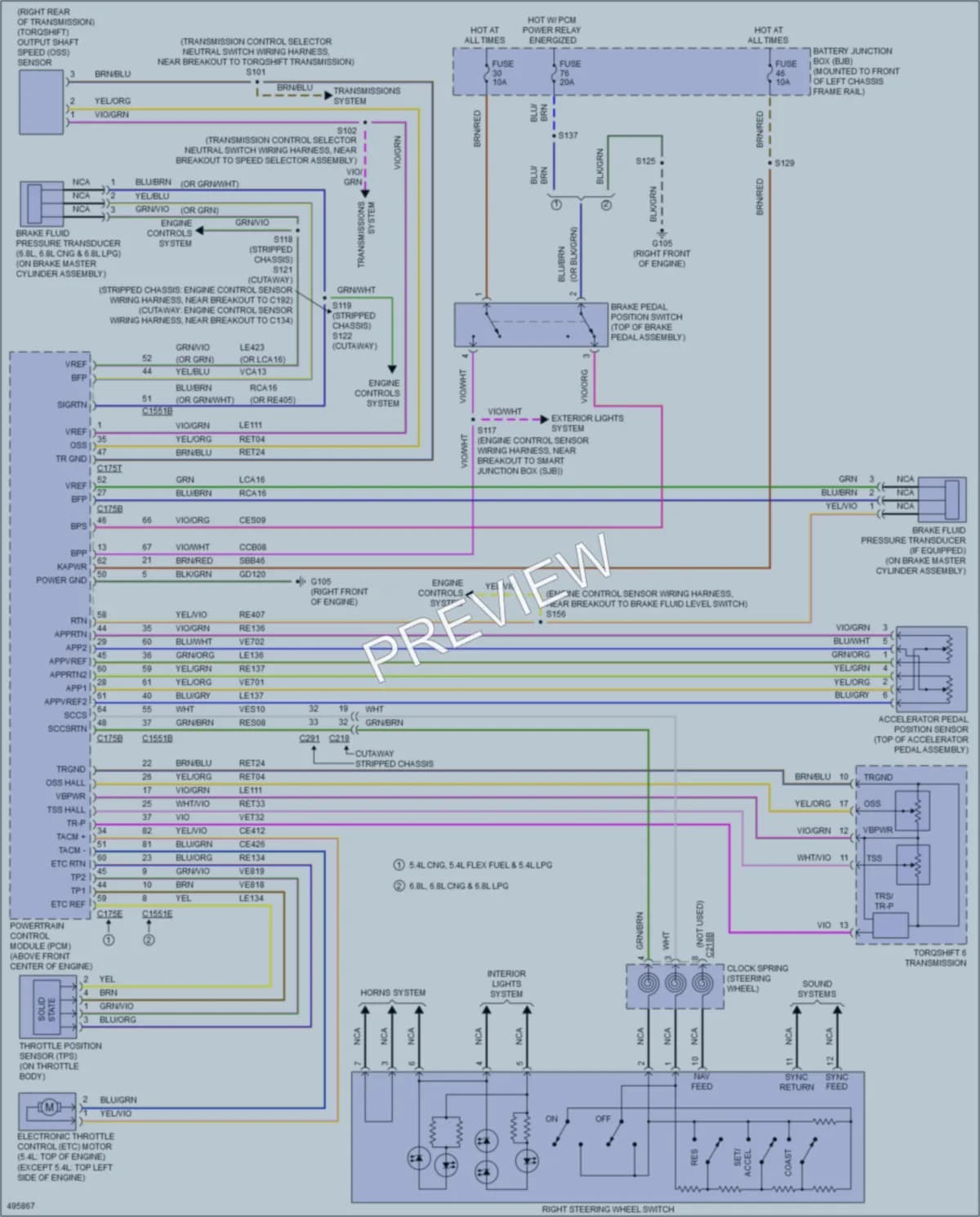 2016 Ford E450Econoline Cruise Control wiring diagram preview