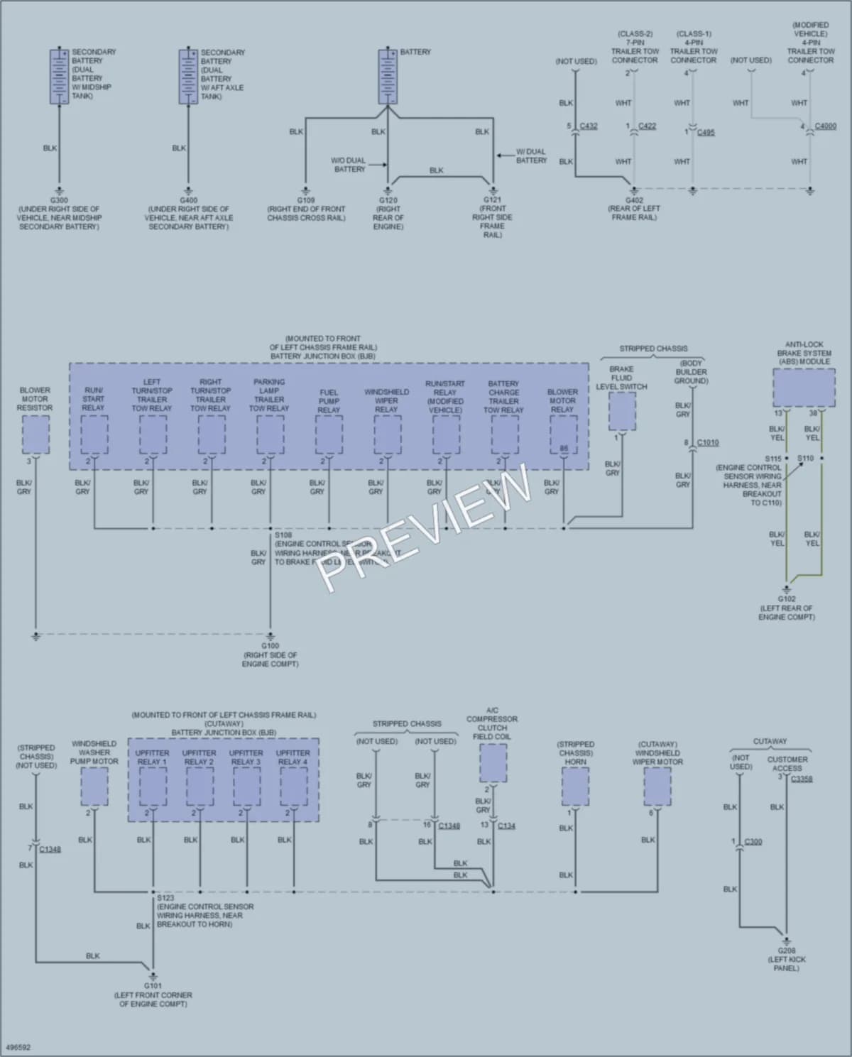 2016 Ford E450Econoline Ground Distribution wiring diagram preview