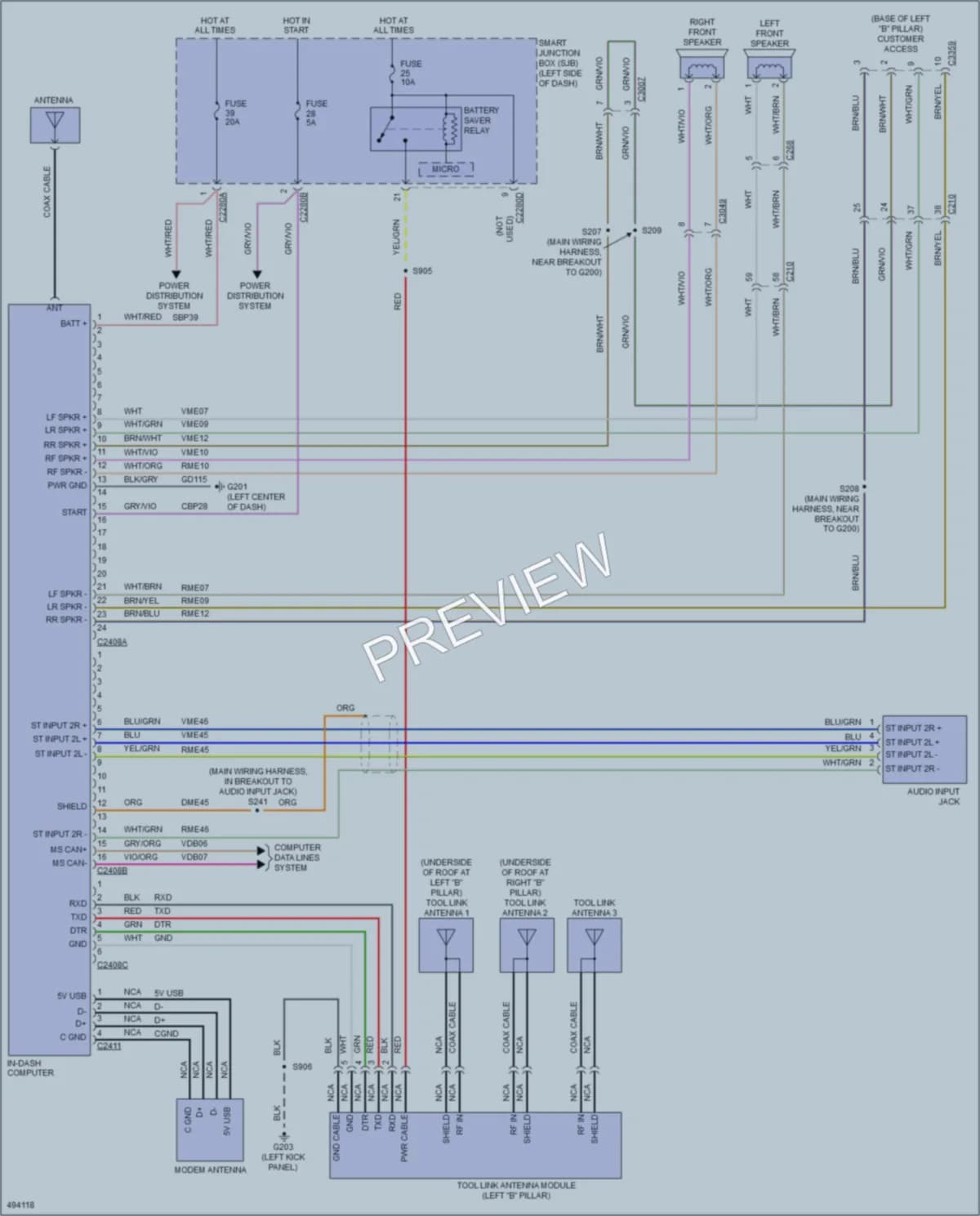 2016 Ford E450Econoline Navigation wiring diagram preview