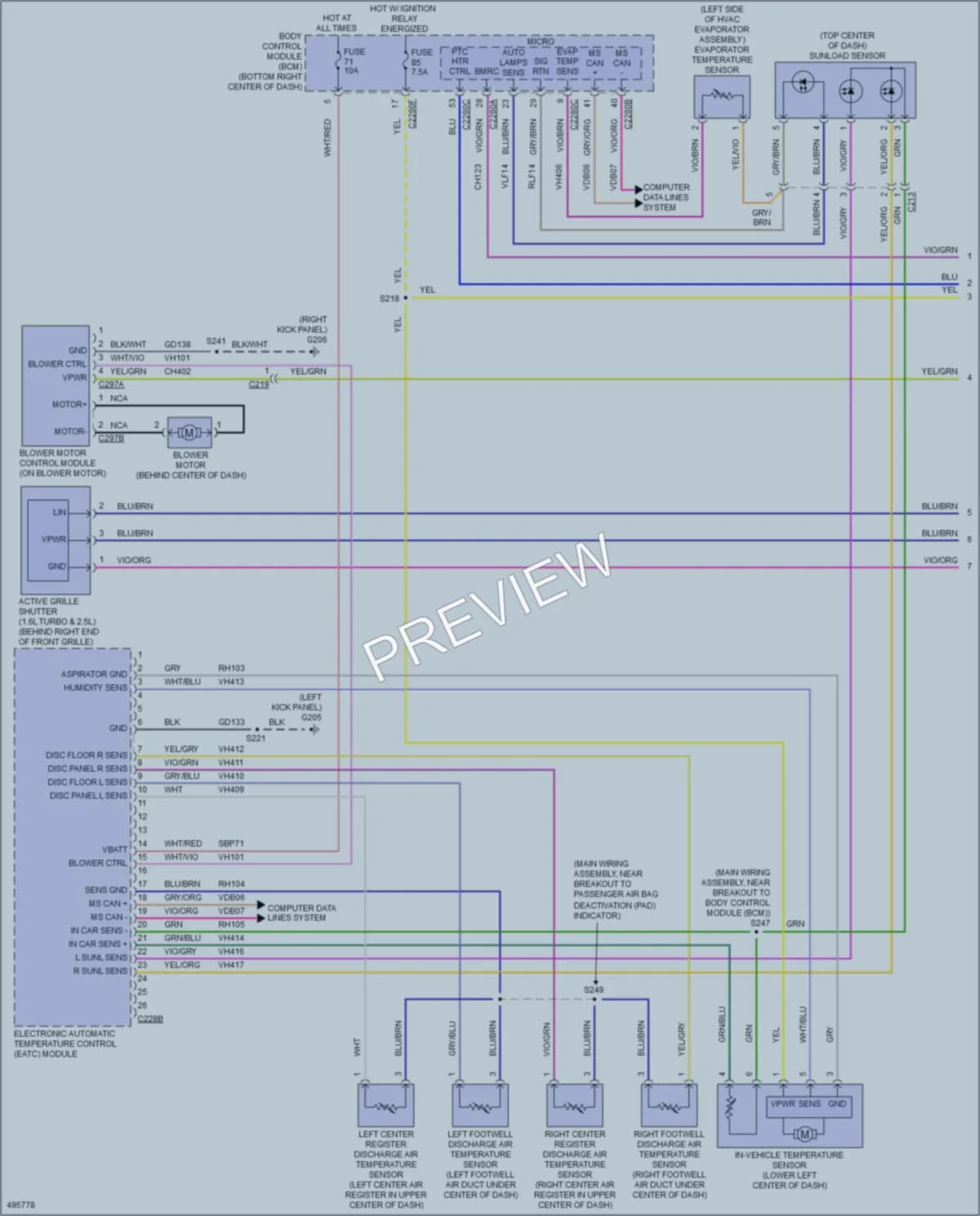 2016 Ford Escape Air Conditioning wiring diagram preview