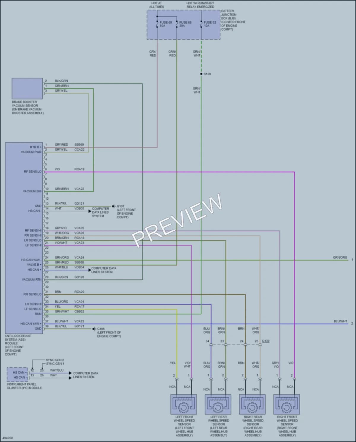 2016 Ford Expedition Anti Lock Brakes wiring diagram preview