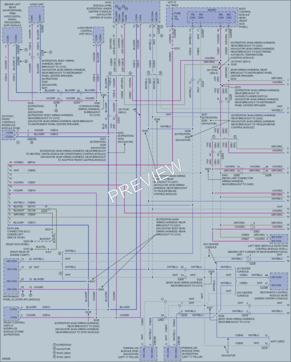 2016 Ford Expedition Computer Data Lines wiring diagram preview