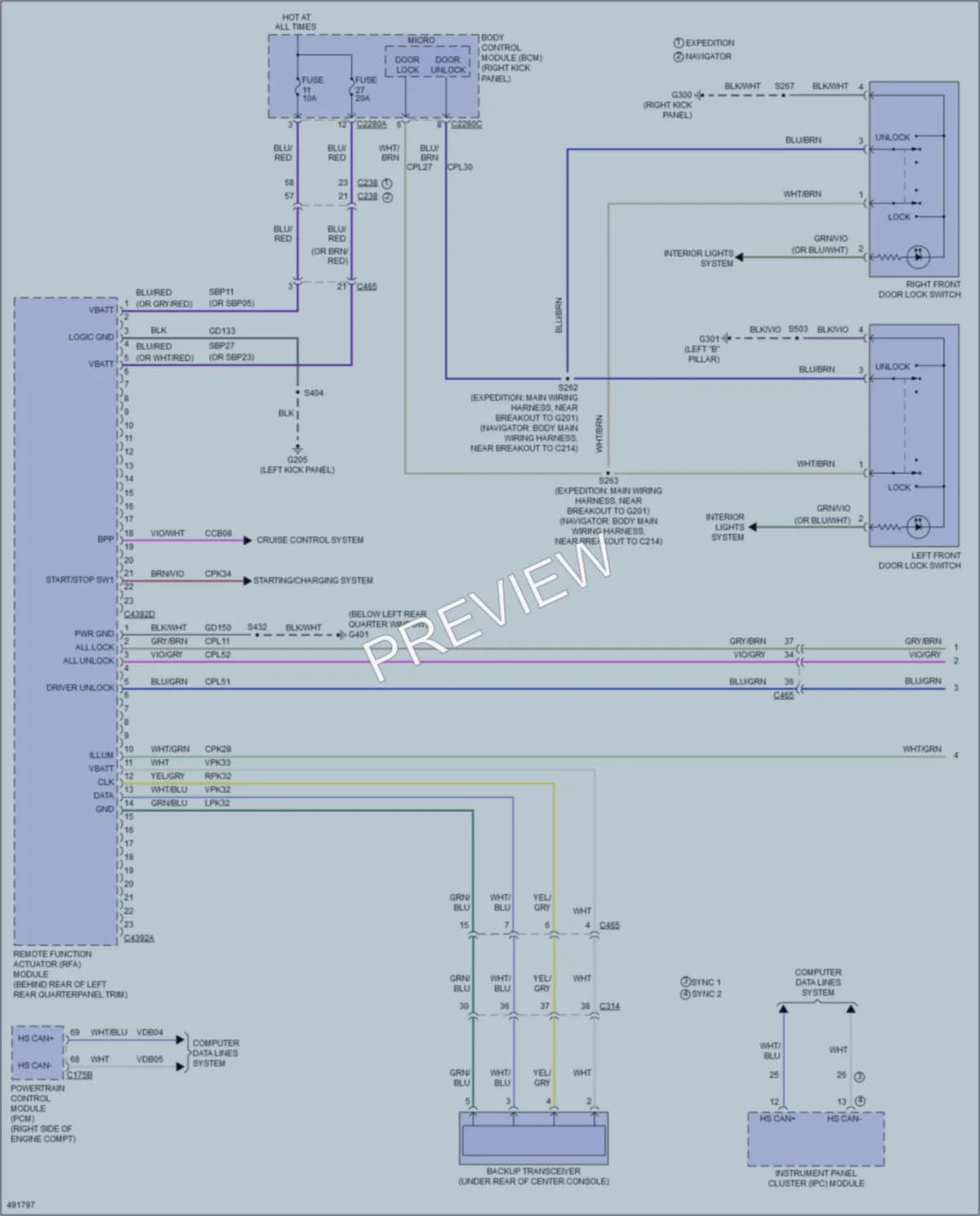 2016 Ford ExpeditionEL Anti Theft wiring diagram preview