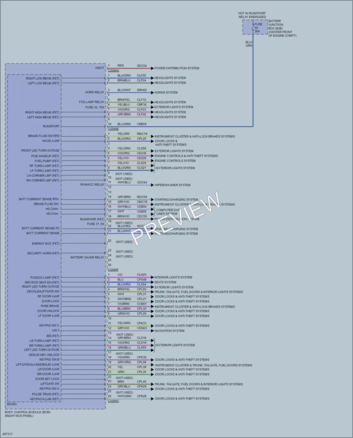 2016 Ford ExpeditionEL Body Control Modules wiring diagram preview