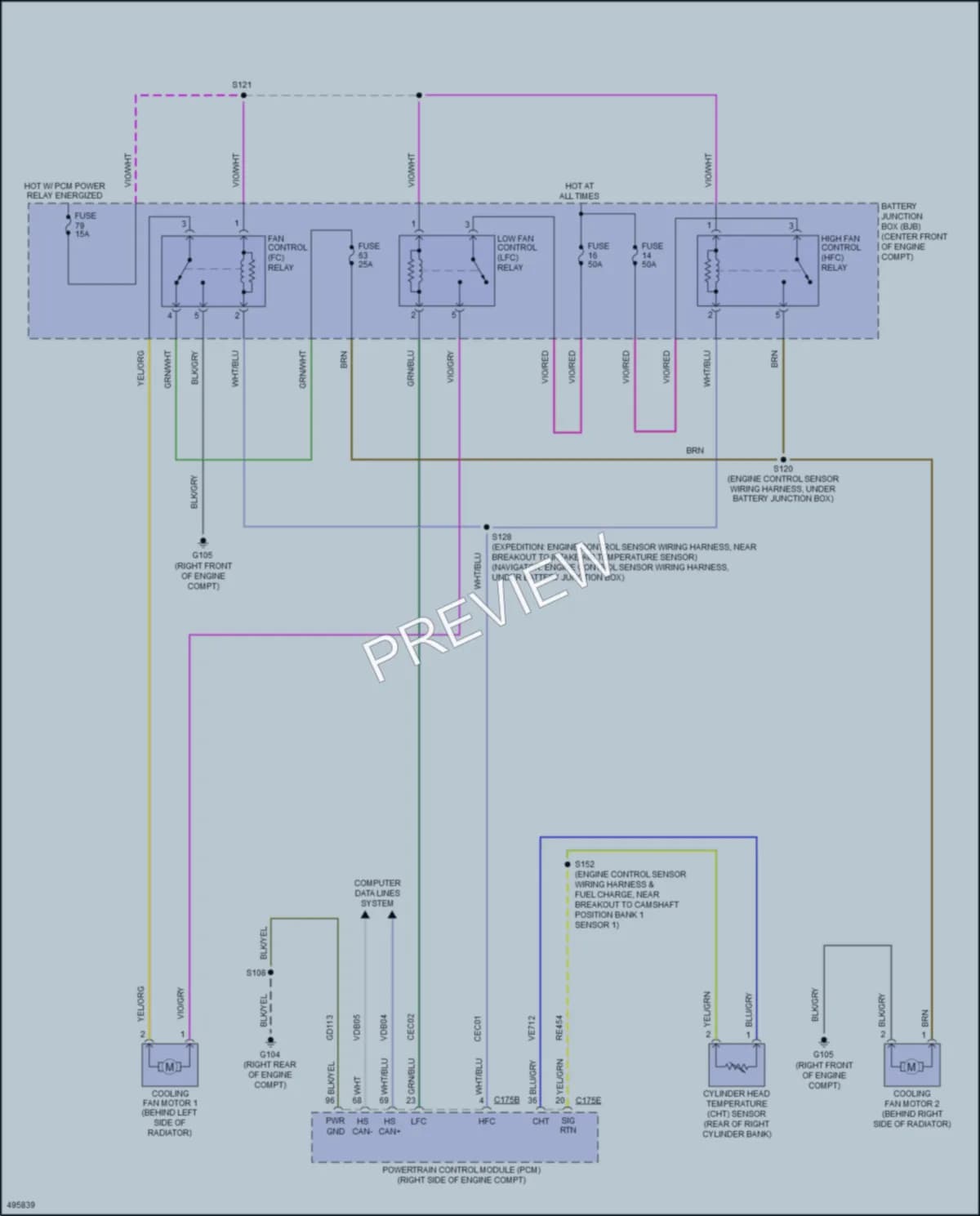 2016 Ford ExpeditionEL Cooling Fan wiring diagram preview