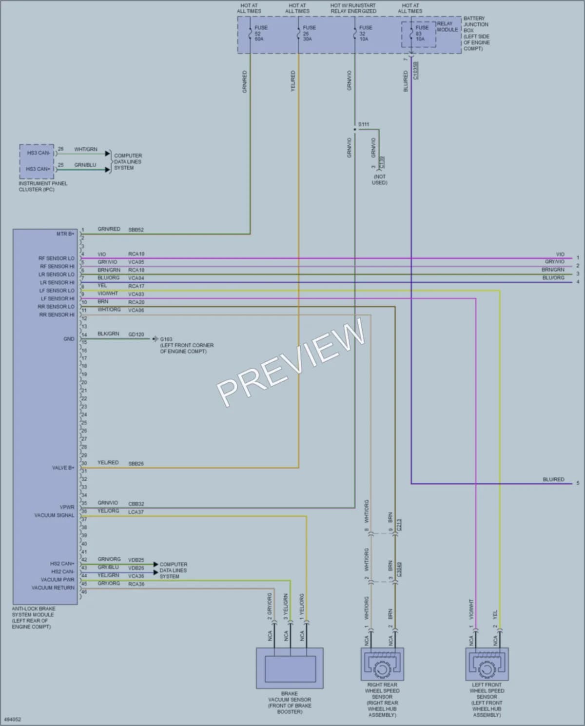 2016 Ford Explorer Anti Lock Brakes wiring diagram preview