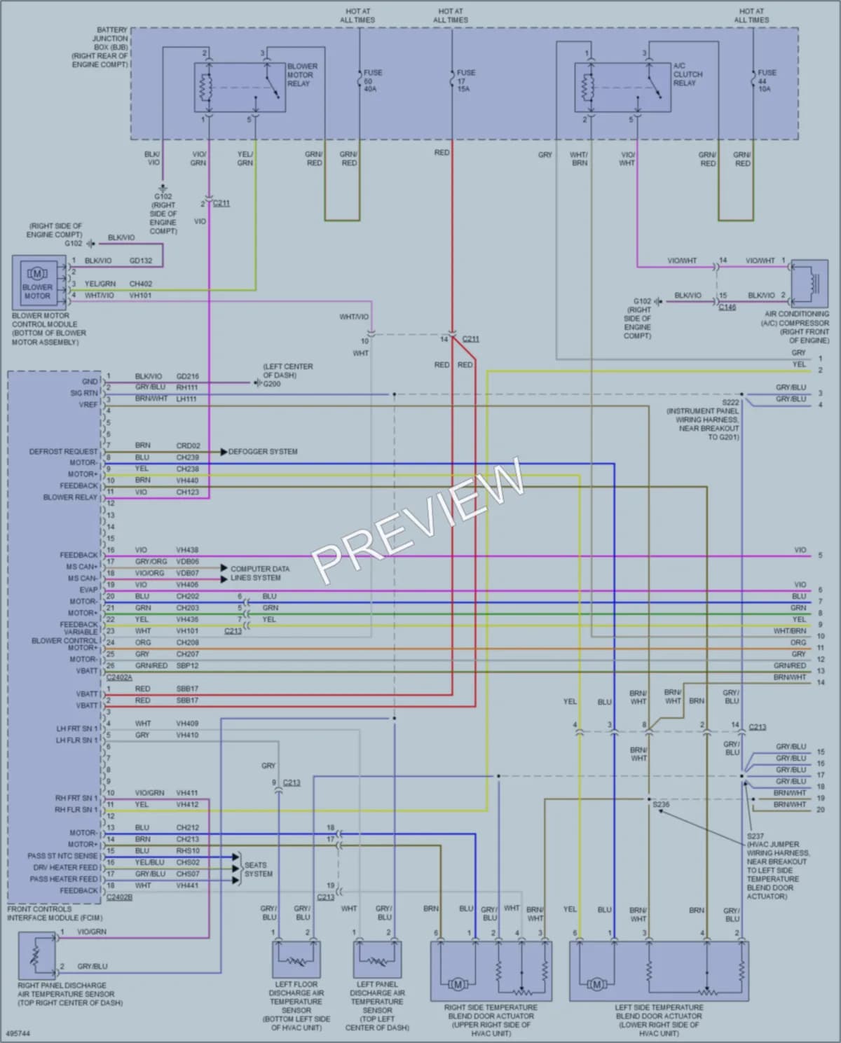 2016 Ford F150 Air Conditioning wiring diagram preview