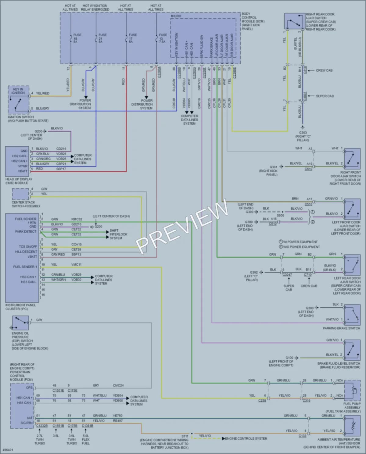 2016 Ford F150 Instrument Cluster wiring diagram preview