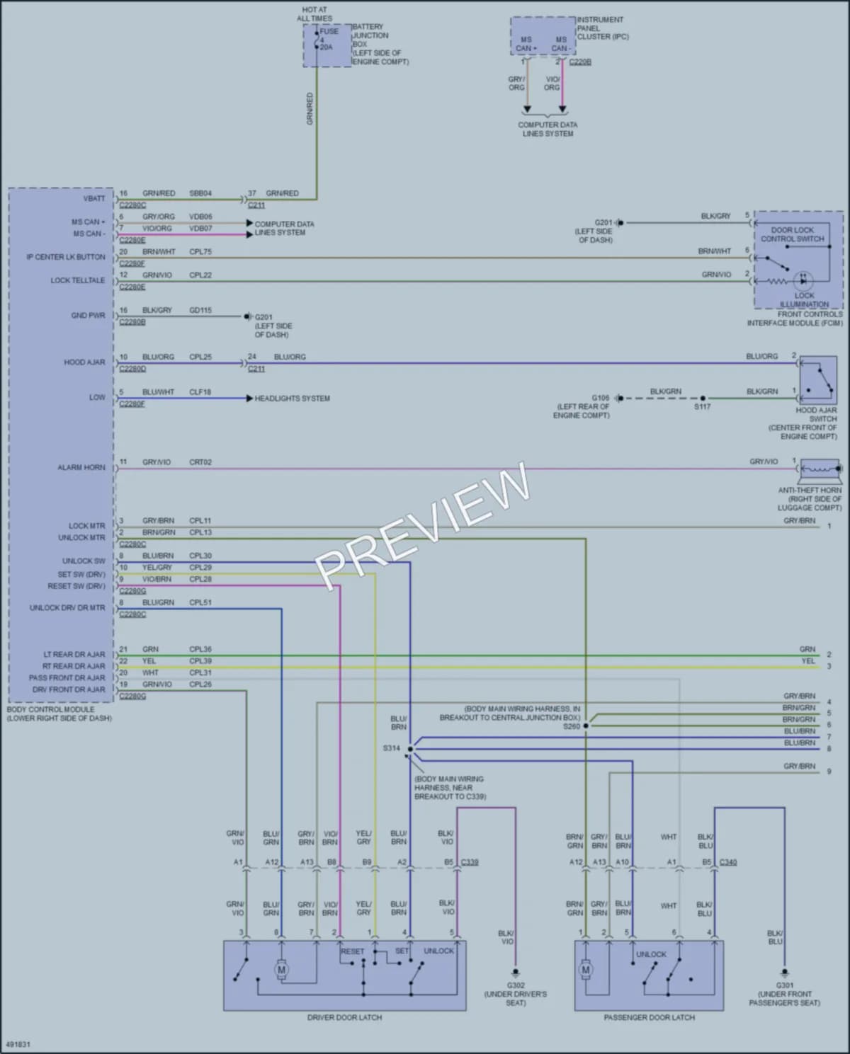 2016 Ford Fiesta Anti Theft wiring diagram preview