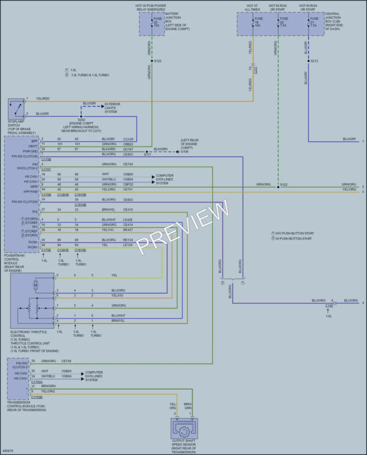 2016 Ford Fiesta Cruise Control wiring diagram preview