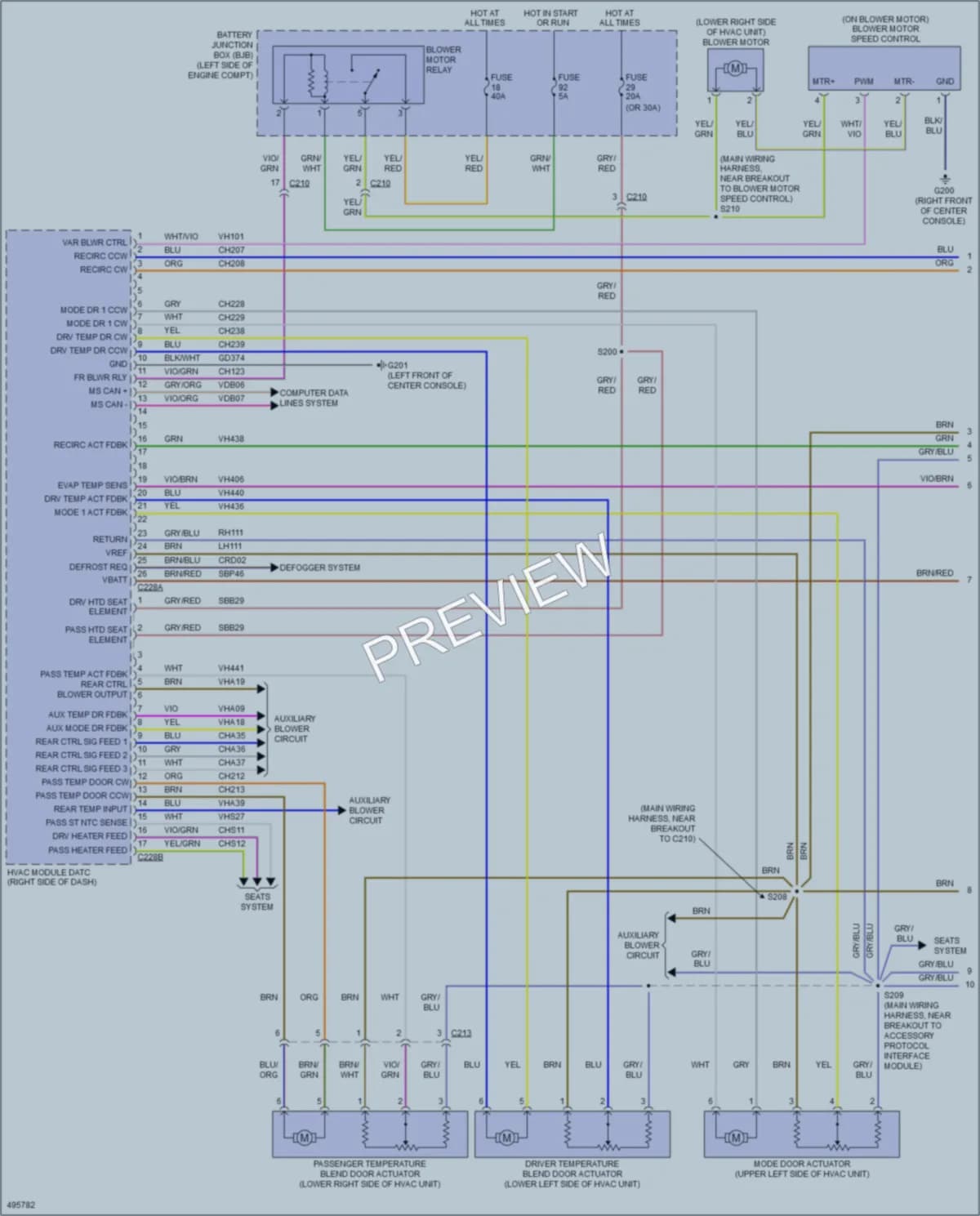 2016 Ford Flex Air Conditioning wiring diagram preview