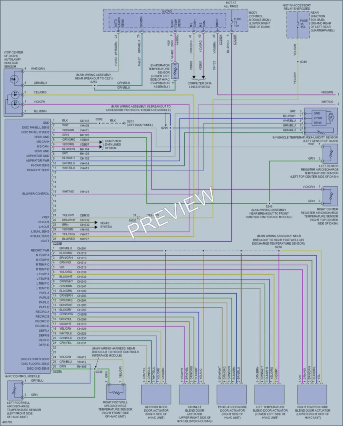 2016 Ford Focus Air Conditioning wiring diagram preview