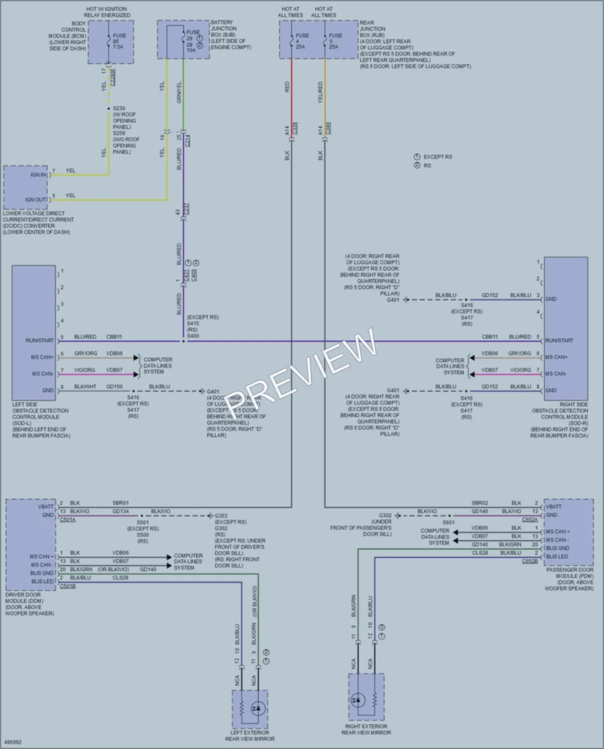 2016 Ford Focus Navigation wiring diagram preview