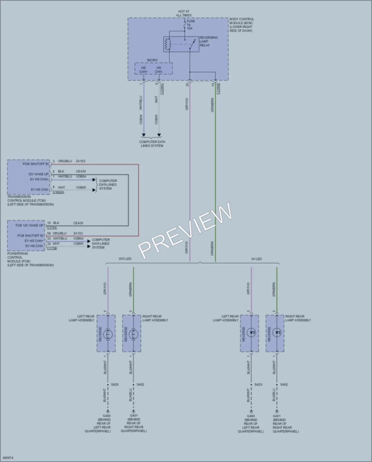 2016 Ford FocusElectric Exterior Lights wiring diagram preview