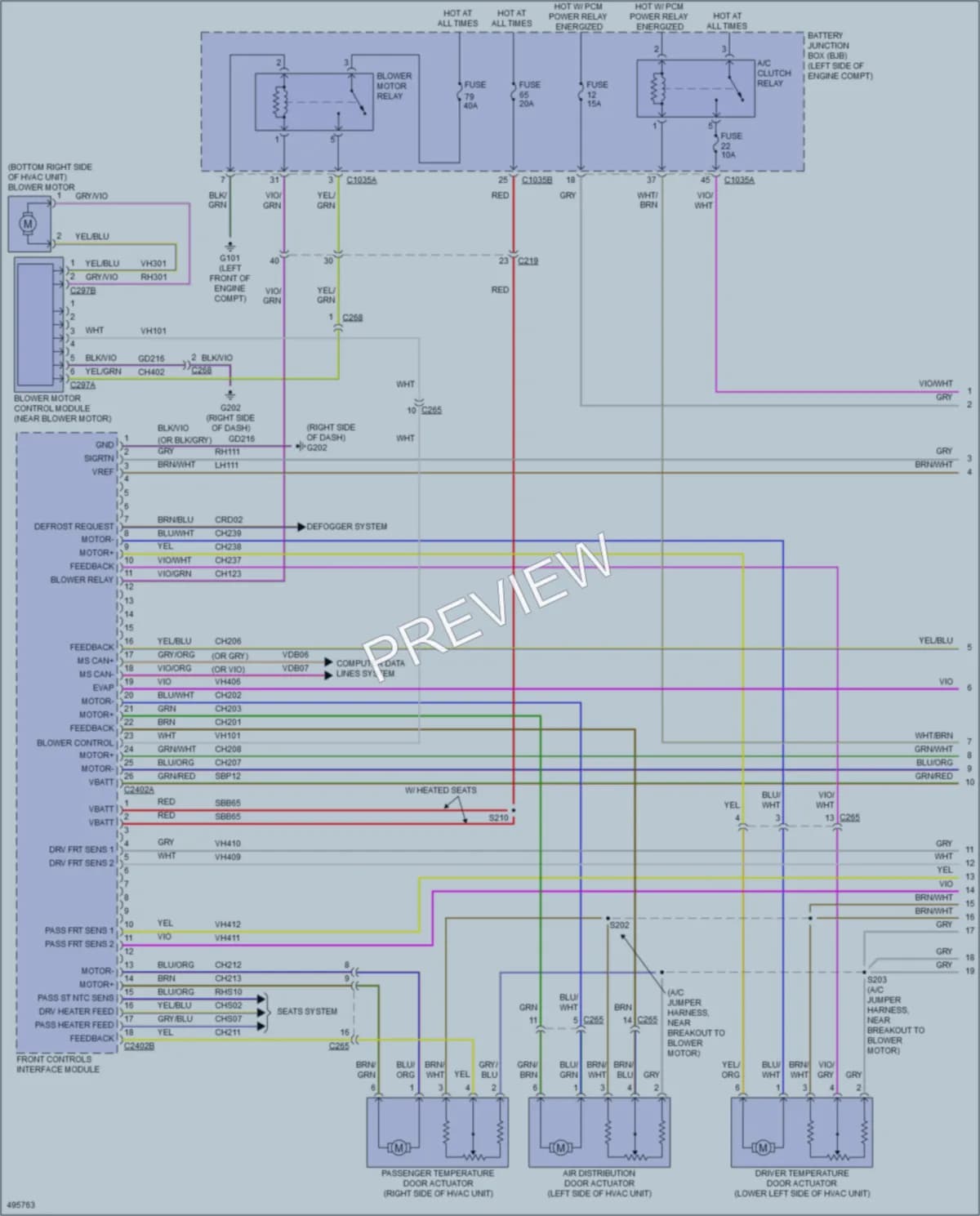 2016 Ford Fusion Air Conditioning wiring diagram preview