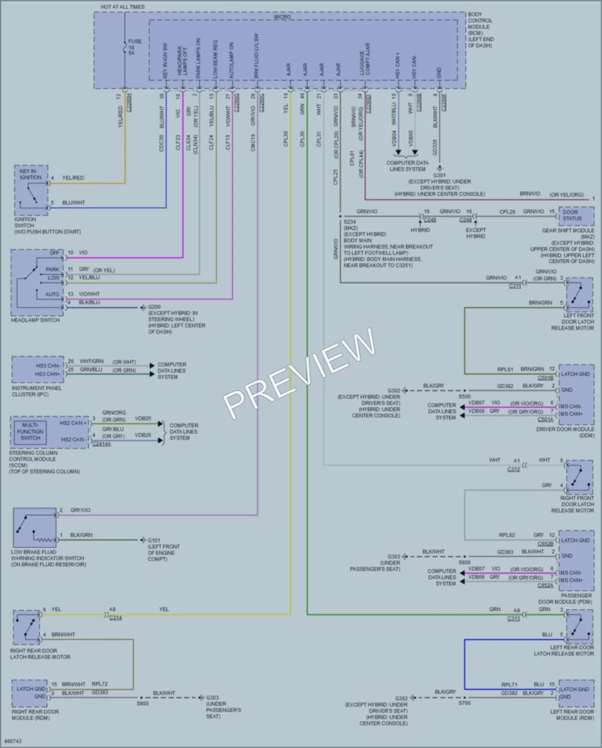 2016 Ford Fusion Warning Systems wiring diagram preview