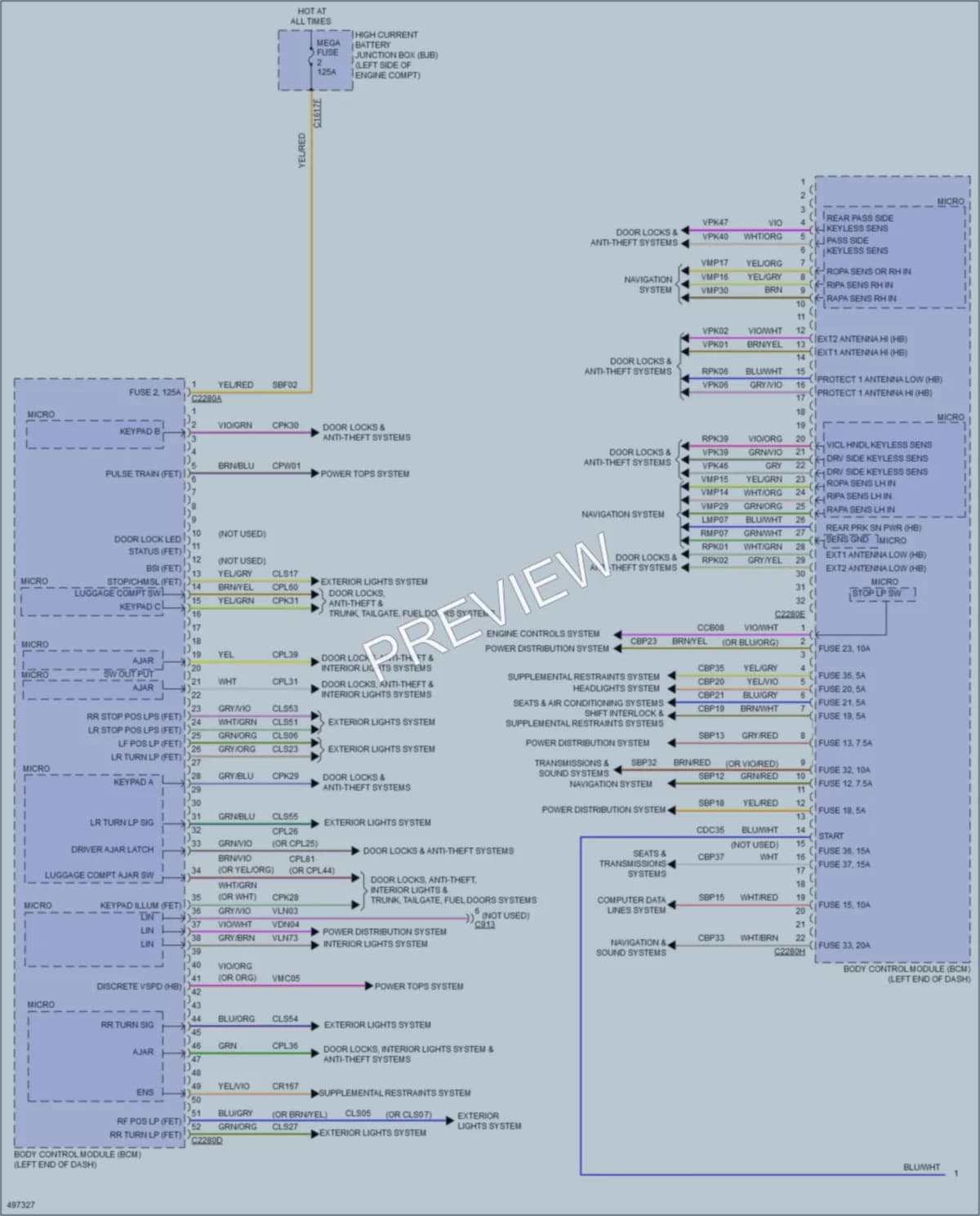2016 Ford FusionEnergi Body Control Modules wiring diagram preview