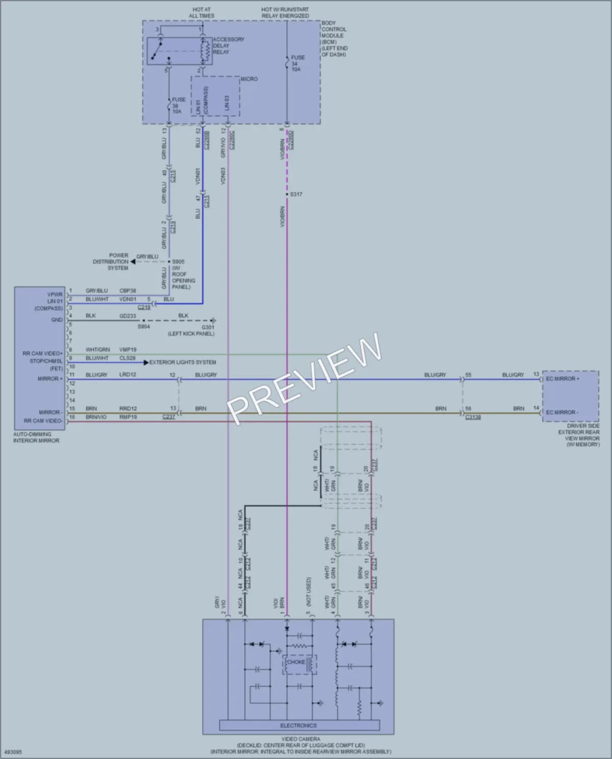 2016 Ford Taurus Power Mirrors wiring diagram preview