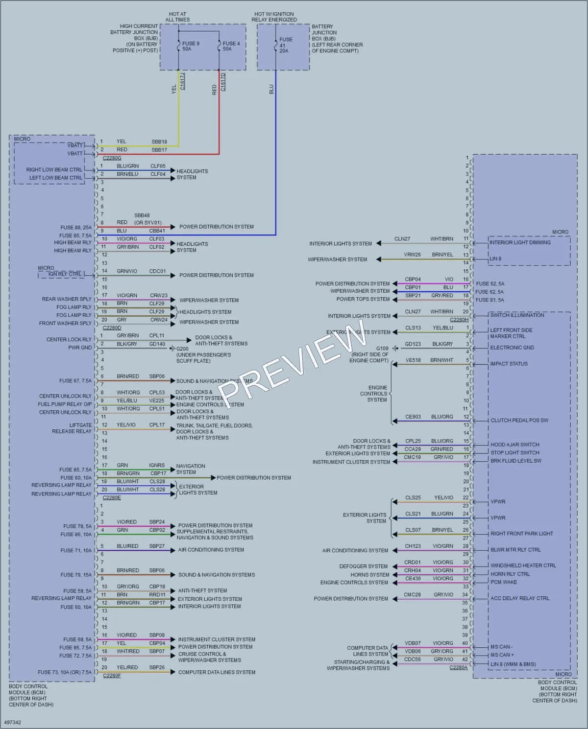 2016 Ford TransitConnect Body Control Modules wiring diagram preview