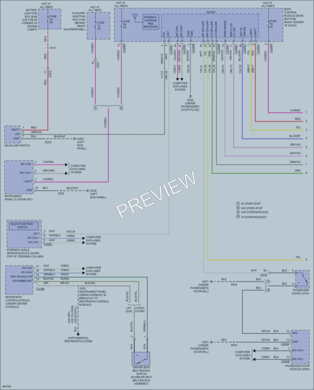 2016 Ford TransitConnect Warning Systems wiring diagram preview
