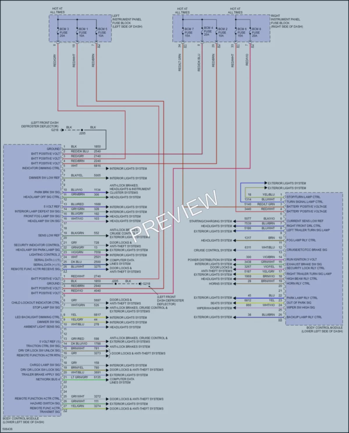 2016 GMC 1500Sierra Body Control Modules wiring diagram preview