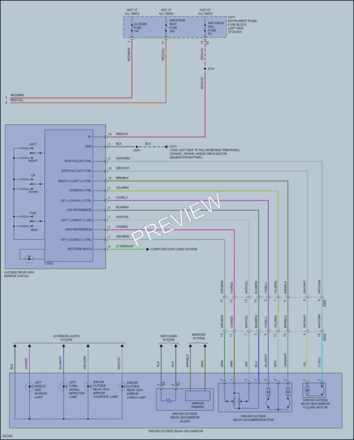 2016 GMC 2500HDSierra Memory Systems wiring diagram preview