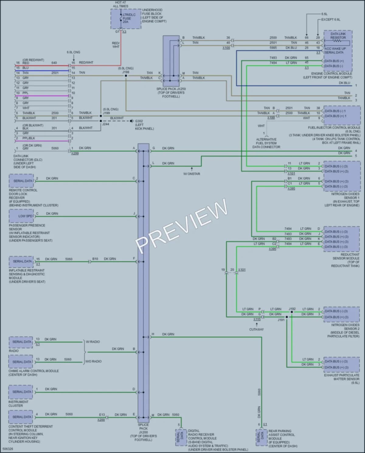 2016 GMC 2500Savana Computer Data Lines wiring diagram preview