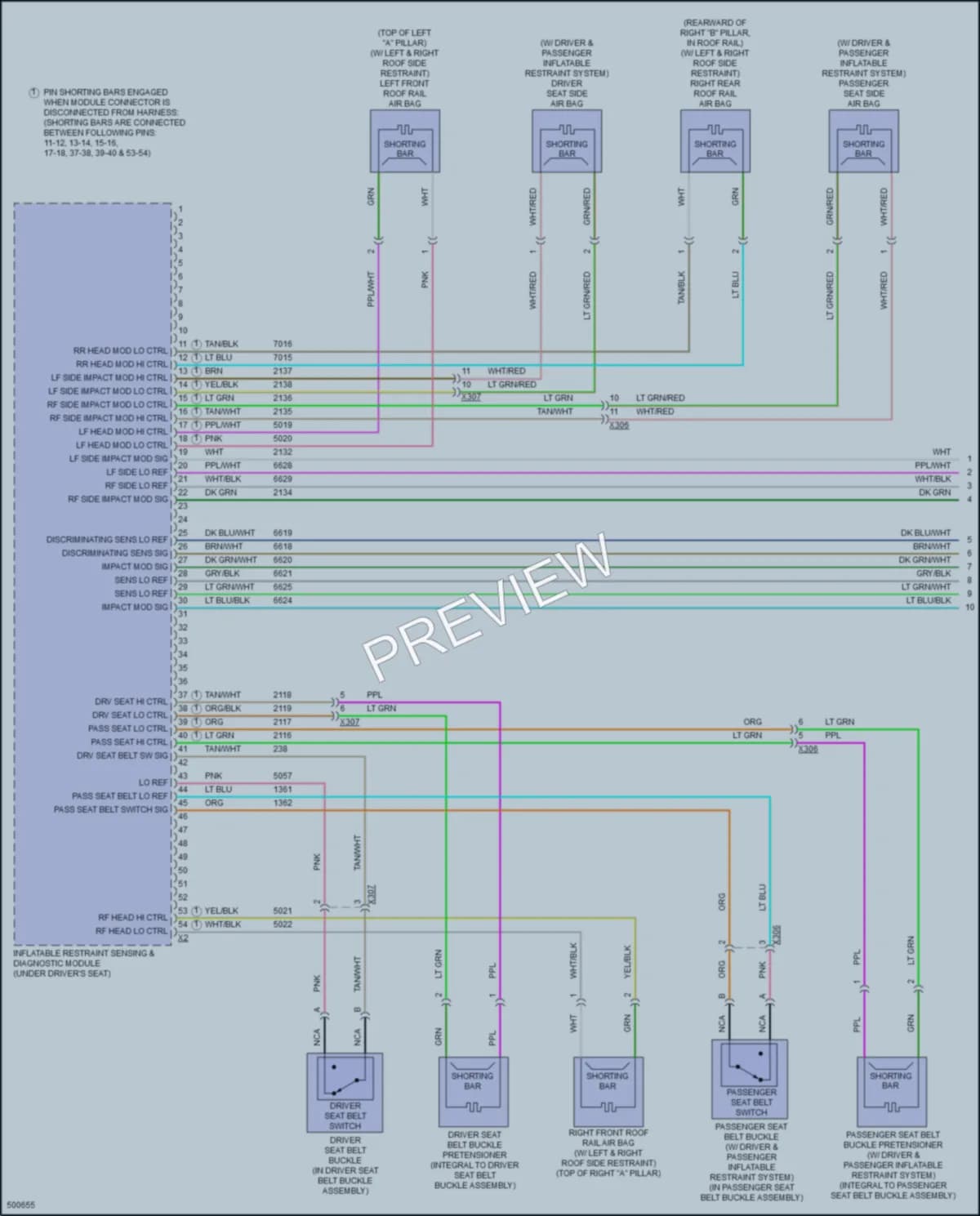 2016 GMC 2500Savana Supplemental Restraints wiring diagram preview