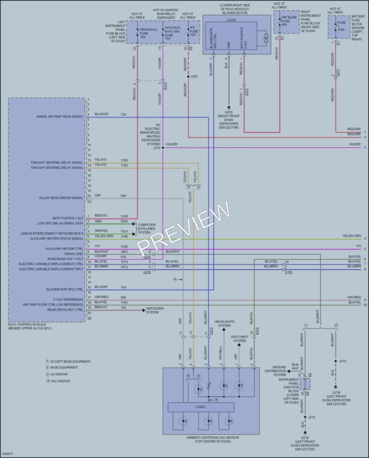 2016 GMC 3500HDSierra Air Conditioning wiring diagram preview