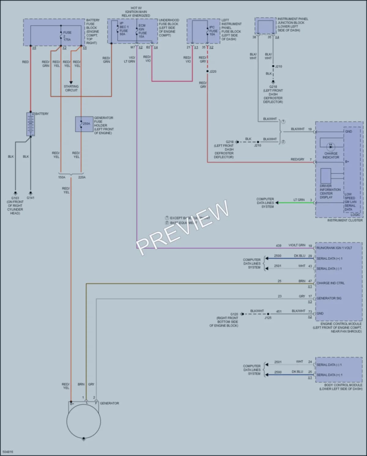2016 GMC 3500HDSierra Starting Charging wiring diagram preview