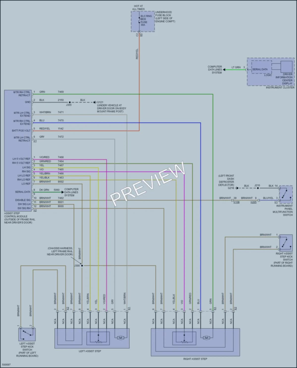 2016 GMC 3500HDSierra Trunk Tailgate Fuel Door wiring diagram preview