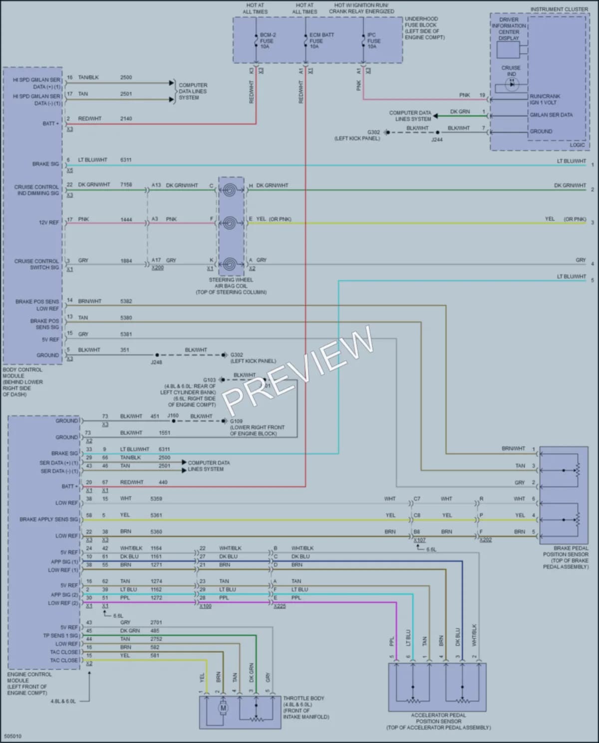 2016 GMC 3500Savana Cruise Control wiring diagram preview