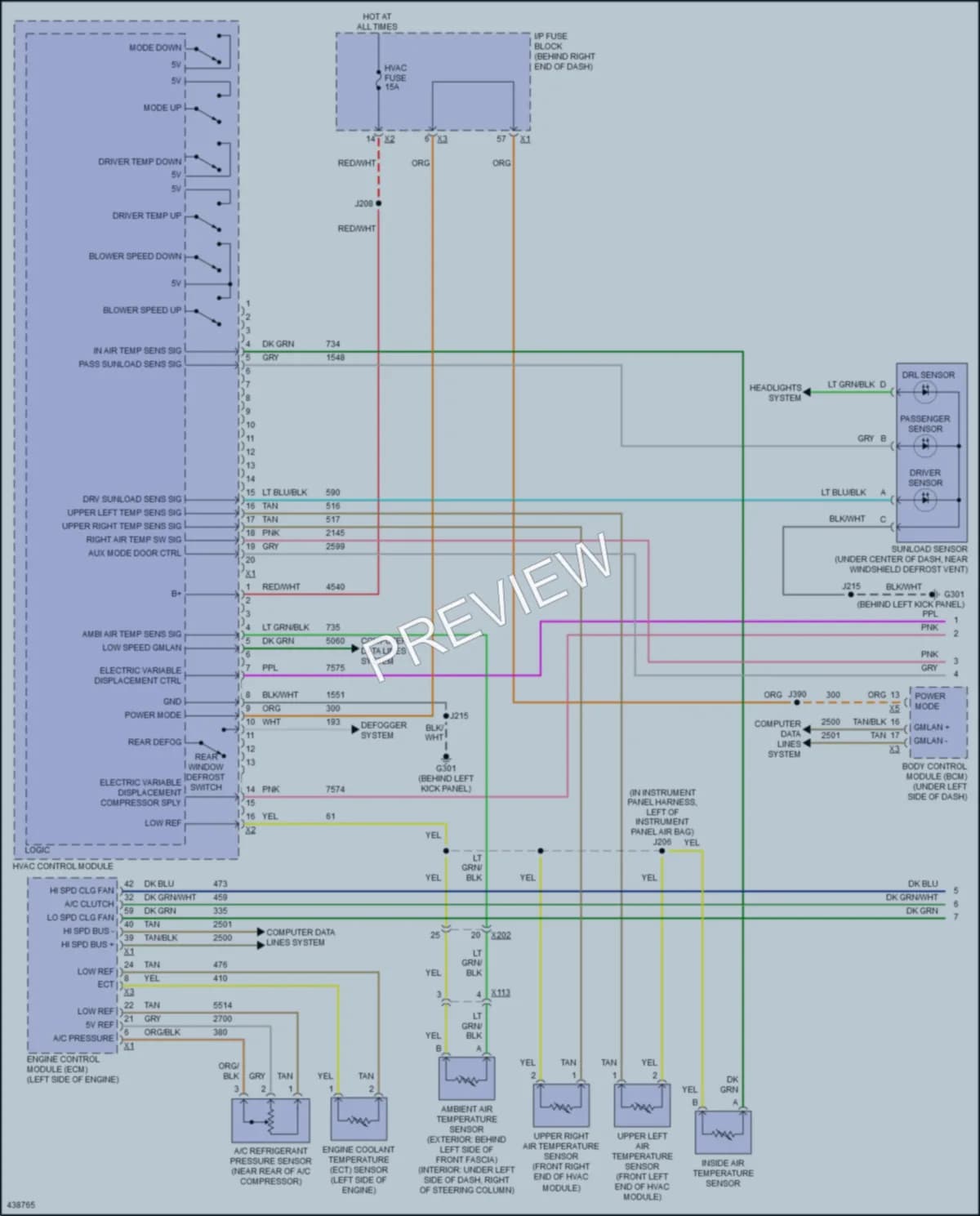 2016 GMC Acadia Air Conditioning wiring diagram preview