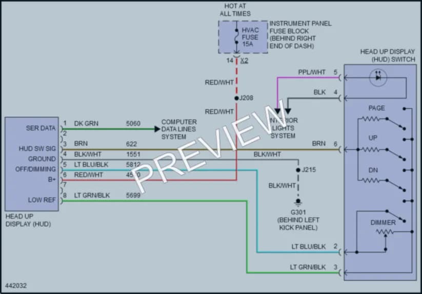 2016 GMC Acadia Instrument Cluster wiring diagram preview