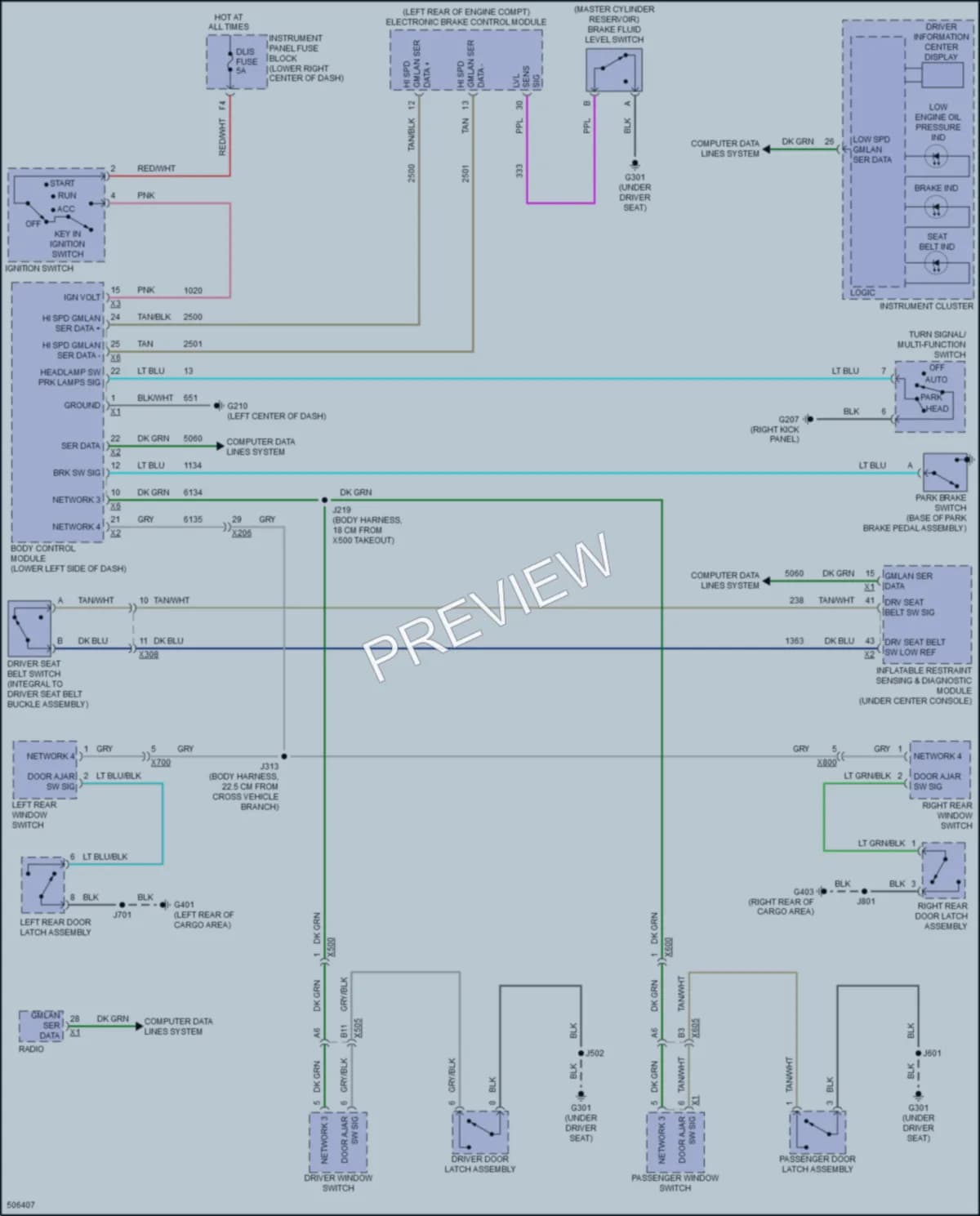 2016 GMC Terrain Warning Systems wiring diagram preview