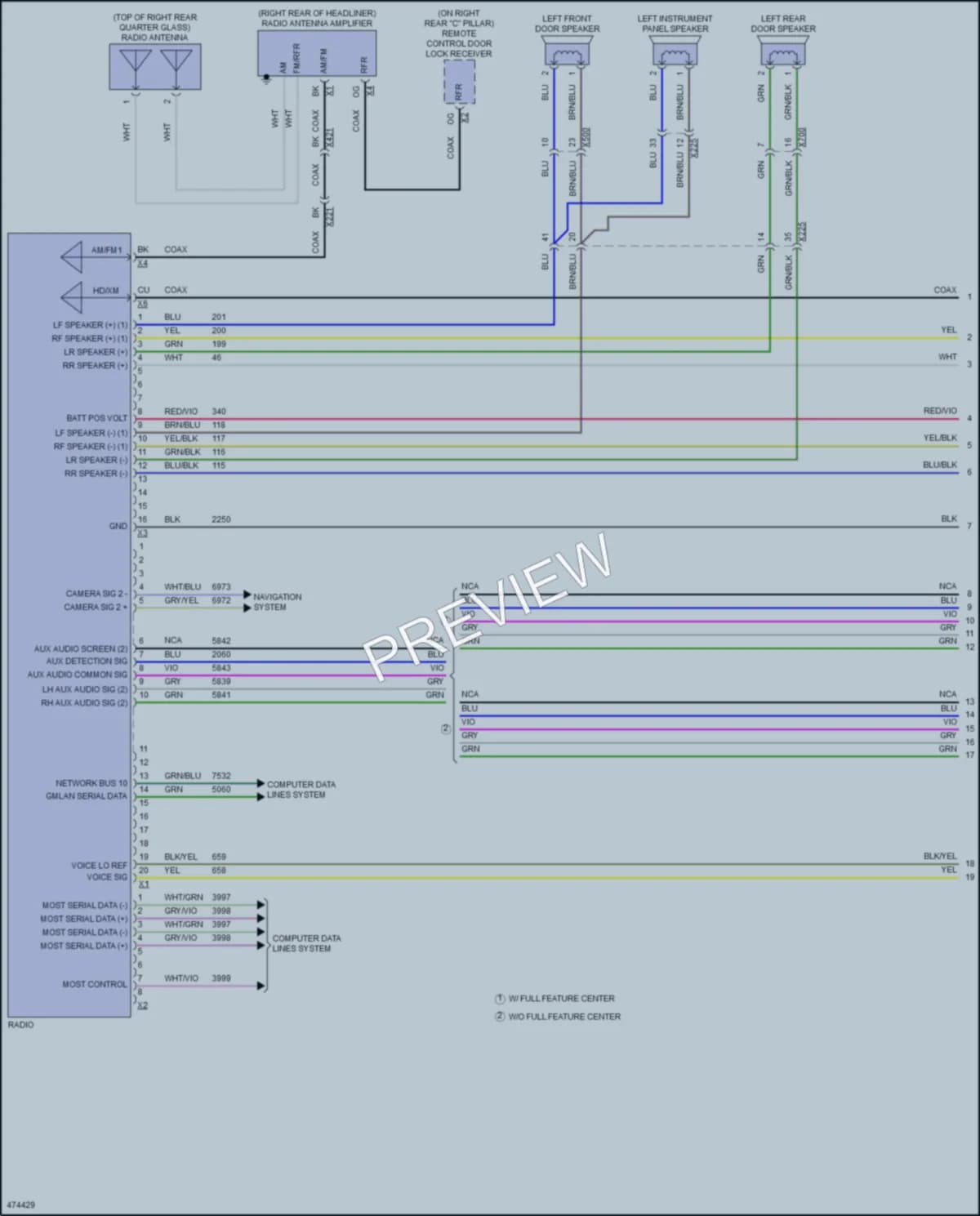2016 GMC Yukon Radio wiring diagram preview