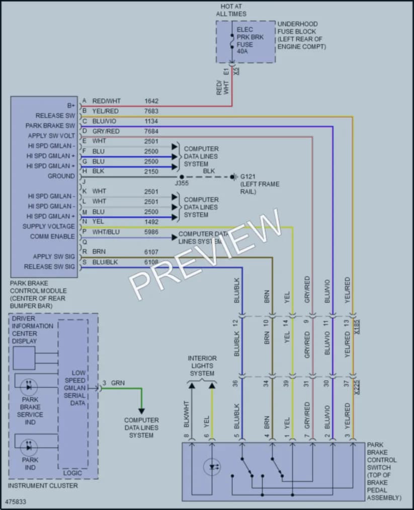 2016 GMC YukonDenali Shift Interlock wiring diagram preview