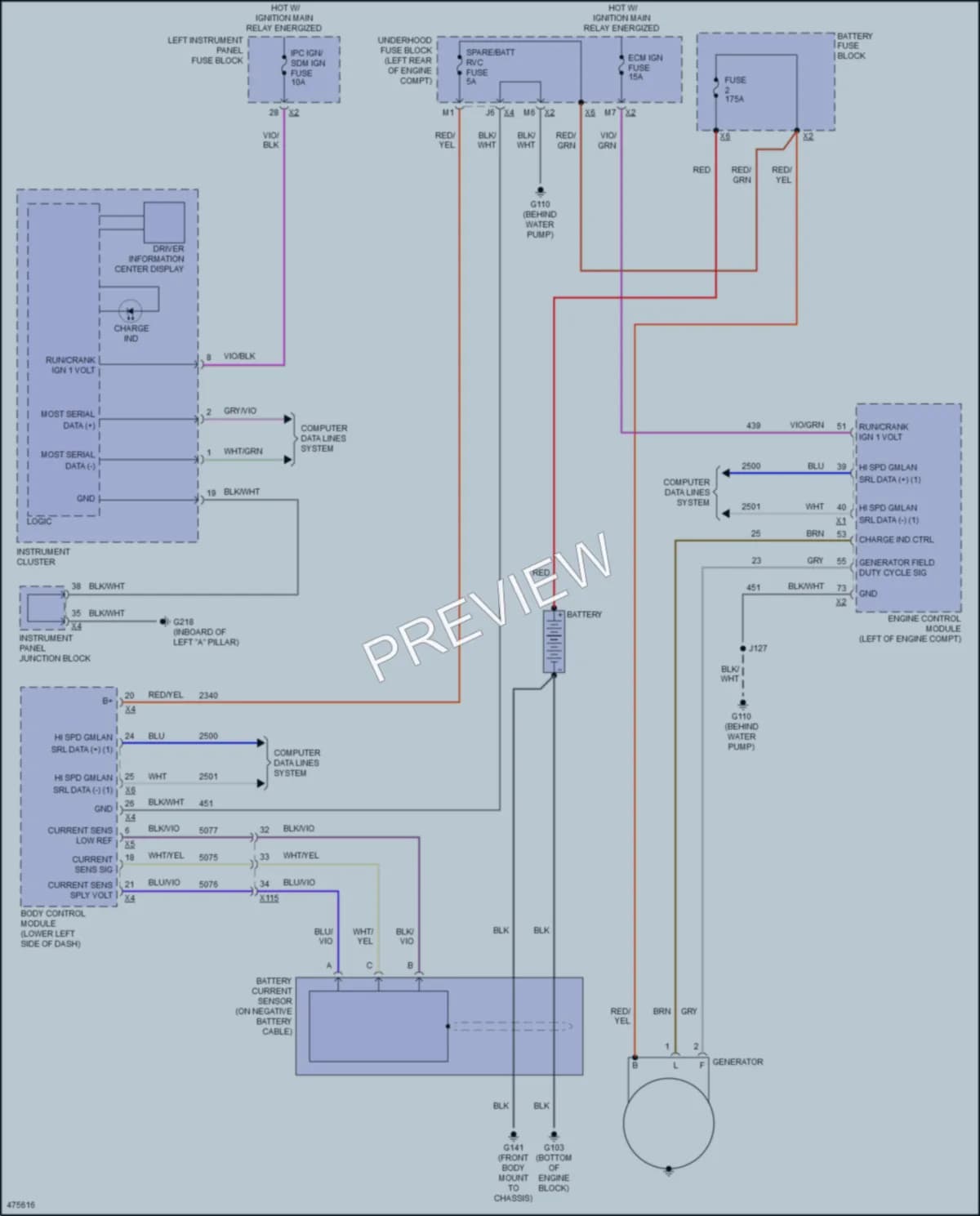 2016 GMC YukonXL Starting Charging wiring diagram preview