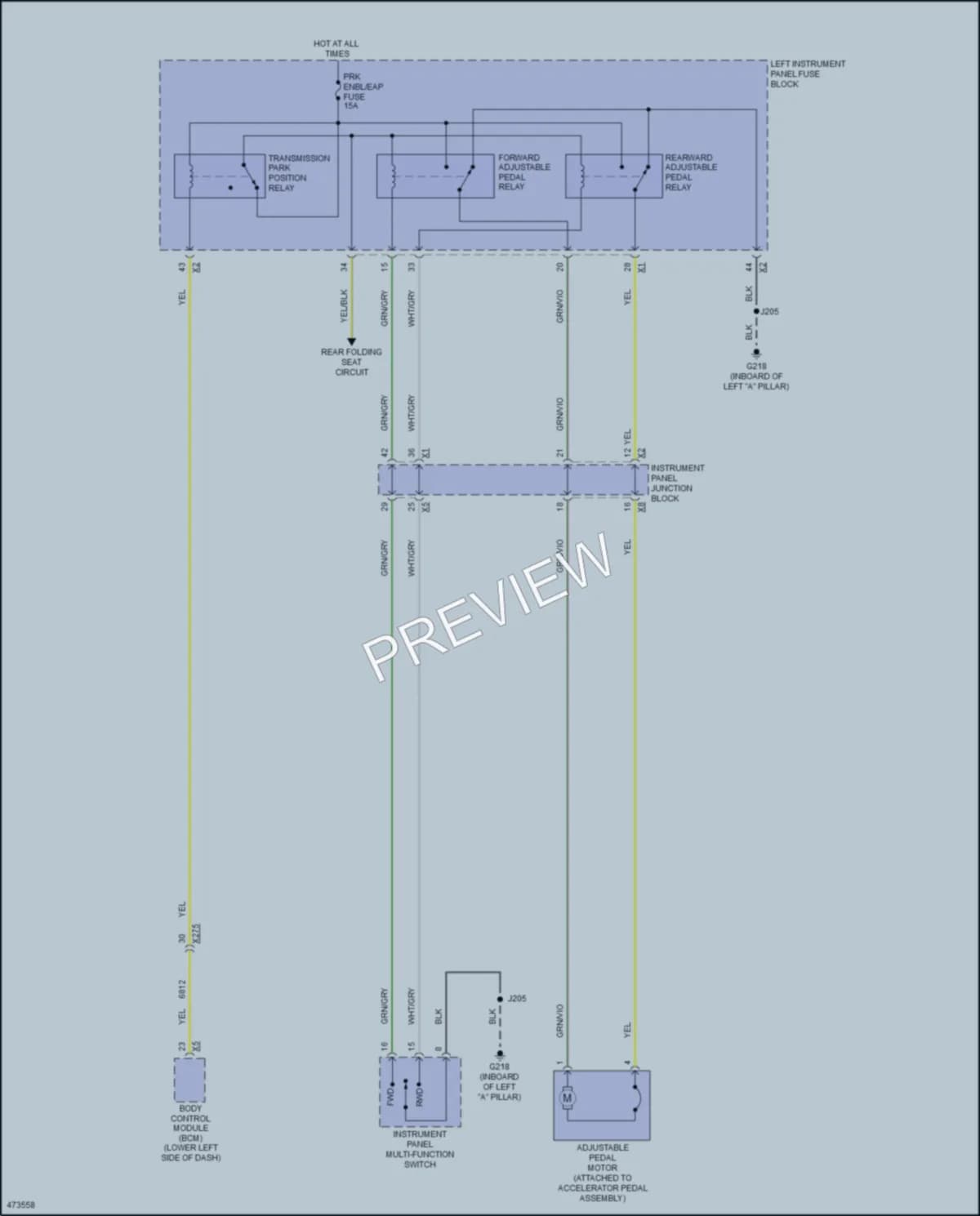 2016 GMC YukonXLDenali Power Seats wiring diagram preview