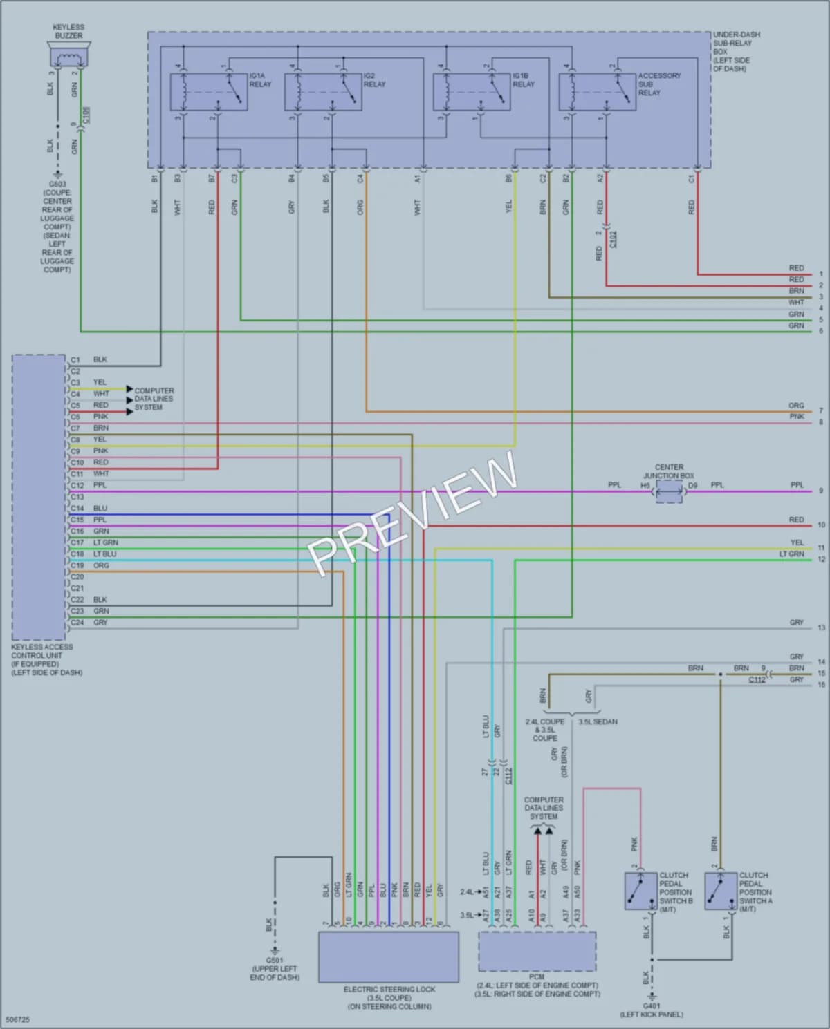 2016 Honda Accord Power Door Locks wiring diagram preview