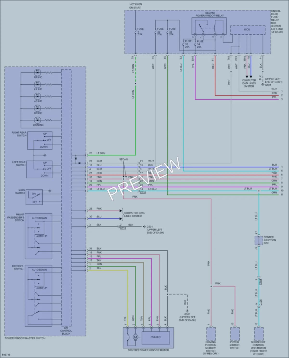 2016 Honda Accord Power Windows wiring diagram preview